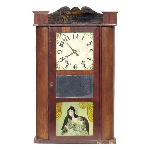 Marsh, Williams and Co, Dayton Ohio Semi-Hollow Column Shelf Clock, — Antique Clocks Price Guide