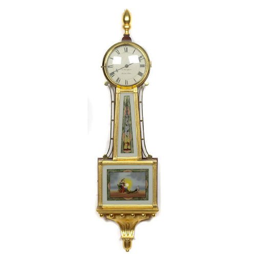 Modern A. Thomson Xenia Ohio Banjo Clock, — Antique Clocks Price Guide