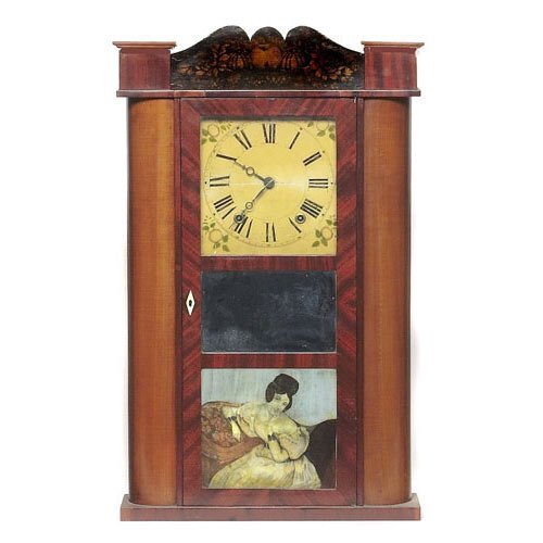 Marsh, Williams and Co. Dayton Ohio Semi-Hollow Column Clock, — Antique Clocks Price Guide