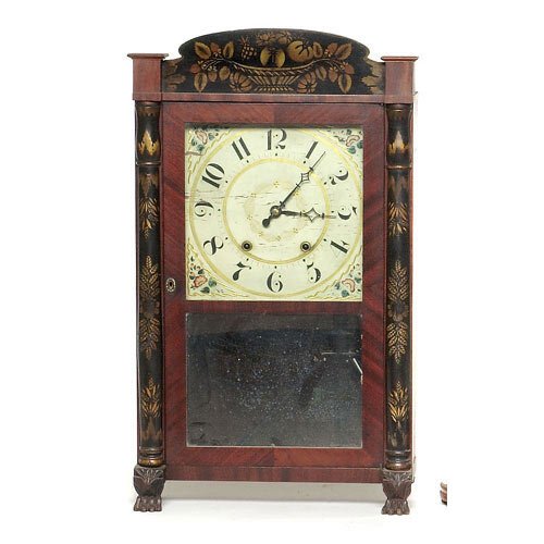 M. &amp; E. Blakesly Plymouth Ct. Shelf Clock, — Antique Clocks Price Guide