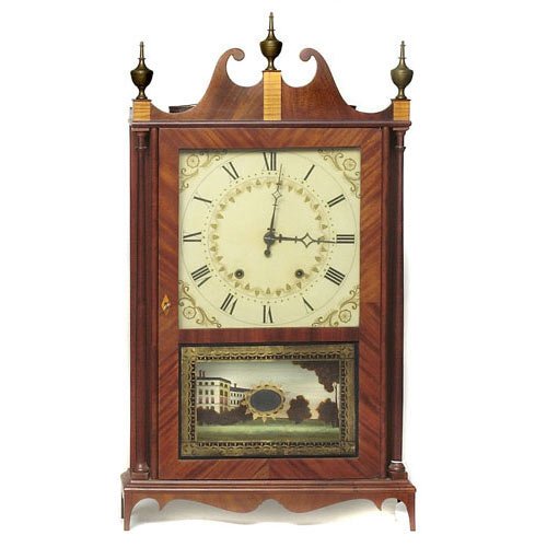 E. Terry &amp; Sons Plymouth Ct. Pillar and Scroll Clock, — Antique Clocks Price Guide