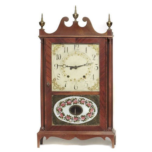 E. Terry &amp; Sons Plymouth Ct. Pillar and Scroll Clock, — Antique Clocks Price Guide