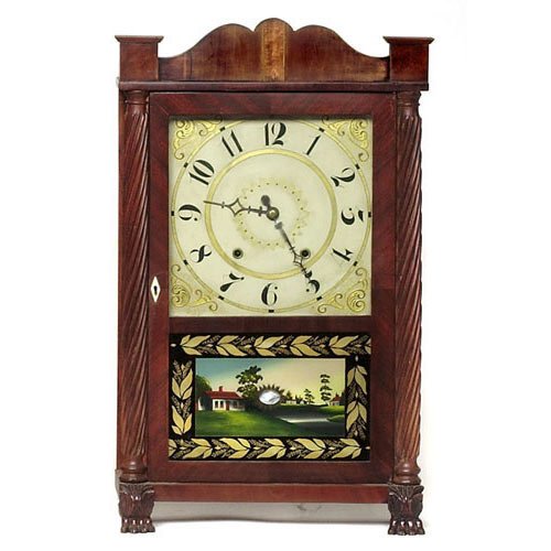 Chauncey Boardman &amp; Joseph A. Wells Bristol Ct. Shelf Clock, — Antique Clocks Price Guide