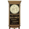 Calumet Baking Powder Oak Calendar Clock,