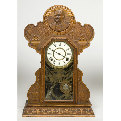 Consul-General Lee Pressed Oak Ingraham Shelf Clock, — Antique Clocks Price Guide