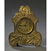 Spanish American War Cast Brass Novelty Clock, unmarked Waterbury