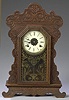 Waterbury Felix Oak Shelf Clock with Alarm No. 1655 (Tran Duy Ly: 2001); 8 day time and strike with alarm,