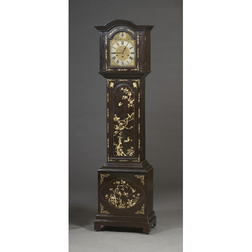 Hauthe Tall Case Clock with Chinoisserie Decoration, — Antique Clocks Price Guide