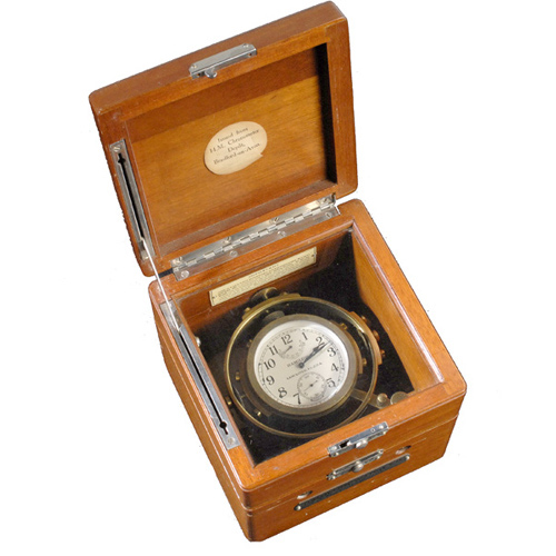 Hamilton Model 22 1942 U.S. Navy Chronometer in Case, — Antique Clocks Price Guide