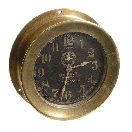 Early Seth Thomas U.S. Navy Deck Clock Model No. 1, — Antique Clocks Price Guide