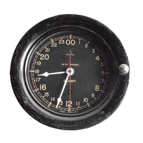 Seth Thomas U.S. Navy Deck/Engine Room Clock in Bakelite Case, — Antique Clocks Price Guide