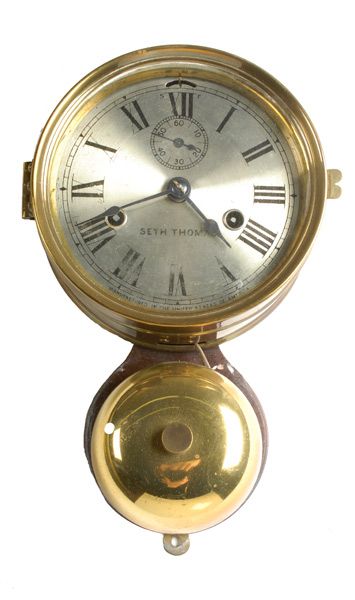 Seth Thomas Marine Lever "Bell Under" Clock, — Antique Clocks Price Guide