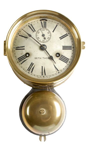 Seth Thomas Marine Lever "Bell Under" Clock, — Antique Clocks Price Guide