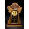 U.S.S. Maine Pressed Oak Ingraham Shelf Clock,