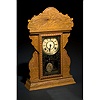 Large Admiral Dewey Pressed Oak Shelf Clock,