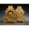 Pair Cast Brass Spanish American War Novelty Clocks, both unmarked Waterbury
