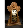 Admiral Dewey Ingraham Pressed Oak Shelf Clock,