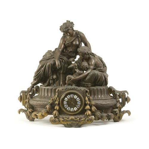 Monumental Figural Clock, — Antique Clocks Price Guide