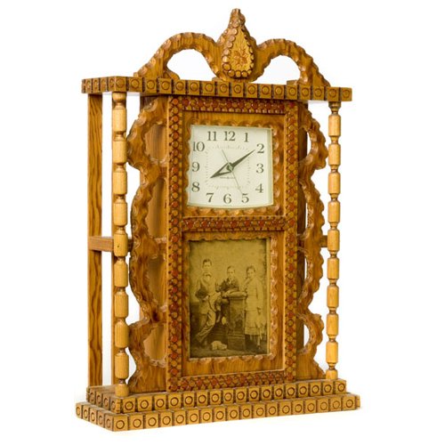 Howard Finster Shelf Clock, — Antique Clocks Price Guide