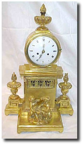 Austrian Gilt Wood Table Clock of Neoclassical Design, c. 1820 — Antique Clocks Price Guide