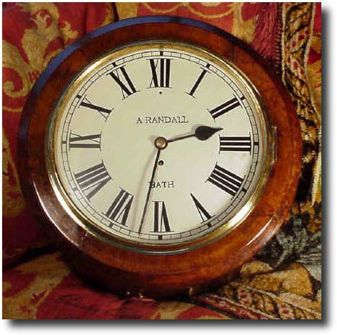 English Fusee Burr Walnut Dial Clock, Circa 1890 — Antique Clocks Price Guide