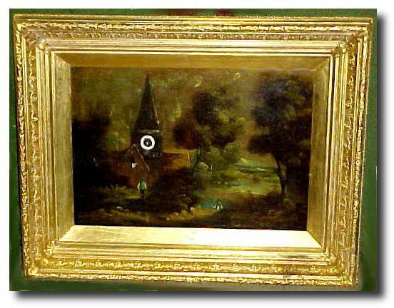 Victorian Oil Painting Picture Clock, circa 1880 — Antique Clocks Price Guide