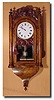 Burr Walnut Veneered Anglo American Wall Clock