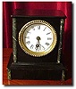 Late Victorian Faux Marble Mantle Clock, Circa 1890