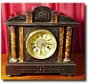 Late Victorian Faux Marble Mantel Clock, c. 1890