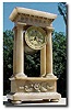 French Alabaster Portico clock, circa 1870