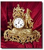 French Gilt Metal Figural Clock, Circa 1880