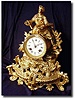 French Gilt Metal Boudoir Clock
