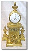 Austrian Gilt Wood Table Clock of Neoclassical Design, c. 1820