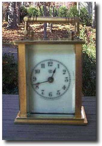 Waterbury Miniature Carriage Clock "SPECK" model, c. 1912 — Antique Clocks Price Guide