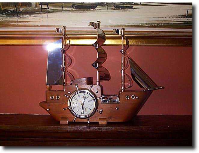 Sessions United Ship Electric Clock, Wood and Chrome — Antique Clocks Price Guide