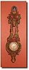 Old Waterbury/Lux ? Floral Wall Clock