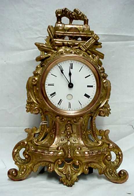 French Victorian Gold Gilt Railroad Presentation Clock — Antique Clocks Price Guide