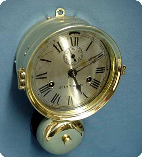 Ships Bell Clock Outside Bell Seth Thomas " Nate Lash" Mint — Antique Clocks Price Guide