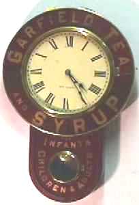 Seth Thomas - Garfield Tea and Syrup Advertising Clock — Antique Clocks Price Guide