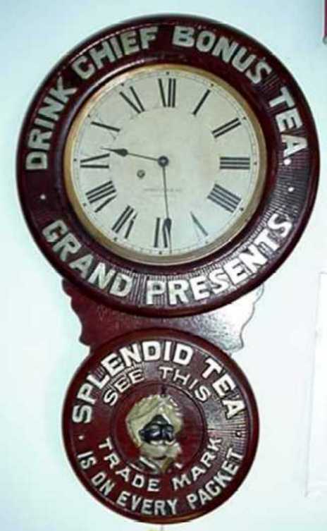 Baird clock, Chief Bonus Tea model, circa 1895. — Antique Clocks Price Guide