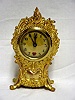 5 1/2" Gold Gilt Jennings Bros. Boudoir Clock