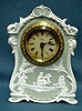 6" Ansonia Miniature Jasperware Boudoir Clock