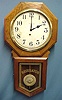 8 Day Pristine Elisha Igraham Large Oak Wall Regulator Clock