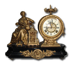 Ansonia "Newton" mantel clock in excellent condition, ca. 1894 — Antique Clocks Price Guide