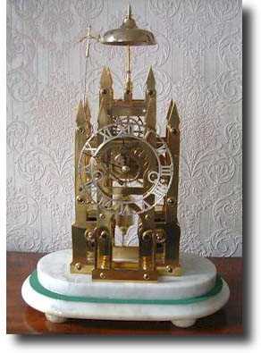 A twentieth century two train skeleton clock — Antique Clocks Price Guide
