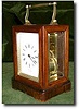 An early French carriage clock in a kingwood and rosewood case c1845