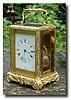 An early French carriage clock c 1835, in a gilt rococo case.