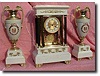 An impressive marble clock garniture dating from c1880