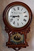 An unusual Irish drop dial clock, the 8 inch re-painted dial signed for O'Shea of Cork.