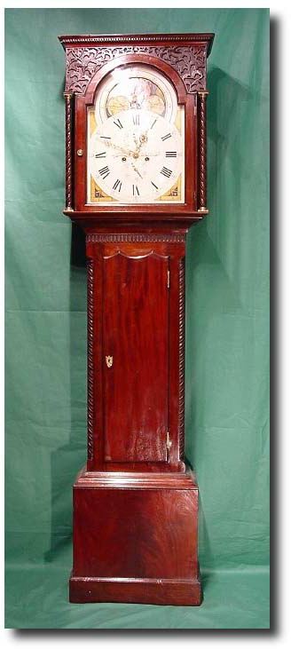 Scottish Cuban mahogany longcase clock, circa 1830 — Antique Clocks Price Guide